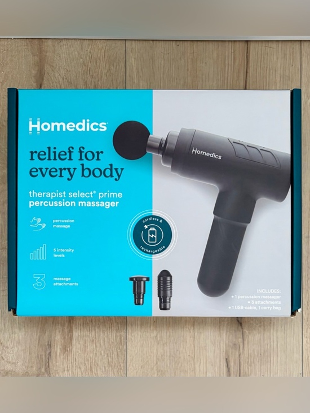 HoMedics Therapist Select Prime Percussion Massager Cordless Rechargeable w/ Box